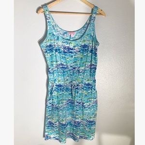 Lilly Pulitzer Cotton Dress Beach Scene Medium